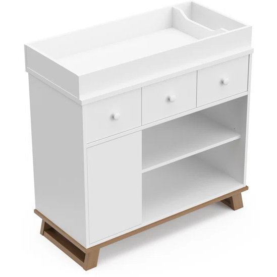 2 Drawer Dresser with Removable Changing Topper